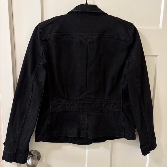 Lauren Jeans Co. Ralph Lauren Women's Black Denim Field Utility Jacket Size M - Picture 4 of 10